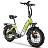 TTGO F6 Electric Bike – 250W Motor 36V25AH Battery 20 Inch Tires Oil Brakes – White Green